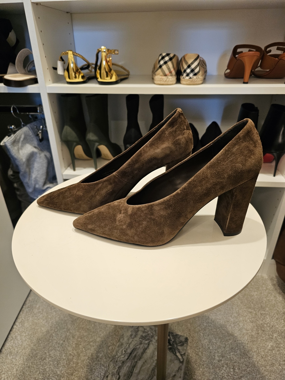 Jeffrey Campbell Chocolate Brown Suede Pointed Pump - Picture 6 of 8